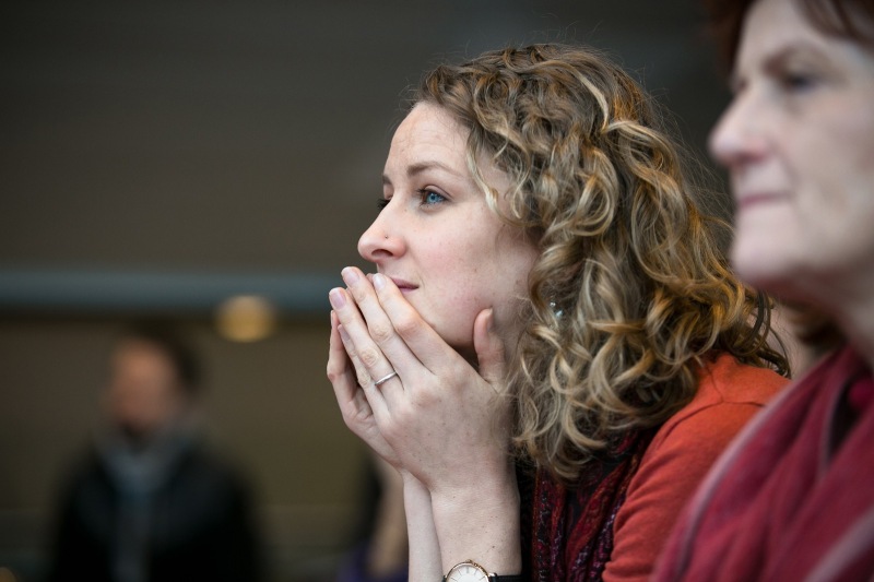 2 women listening to someone present. Copyright Eoin Carey
